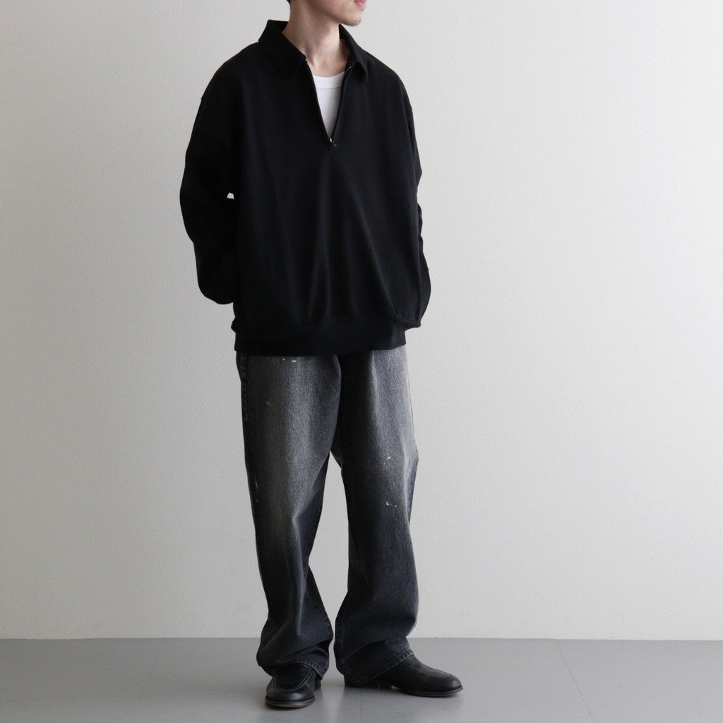 Co/Silk Nep Harf-Zip P/O #Black [BHS25S037S26]