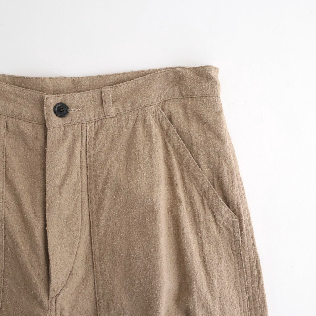 Silk/Cotton Nep Painter Pants #Beige [BHS26S006]
