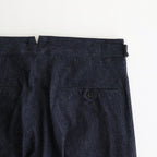 DOUBLE-PLEATED SMARTY TROUSER #INDIGO DENIM [251OJ-PT02]