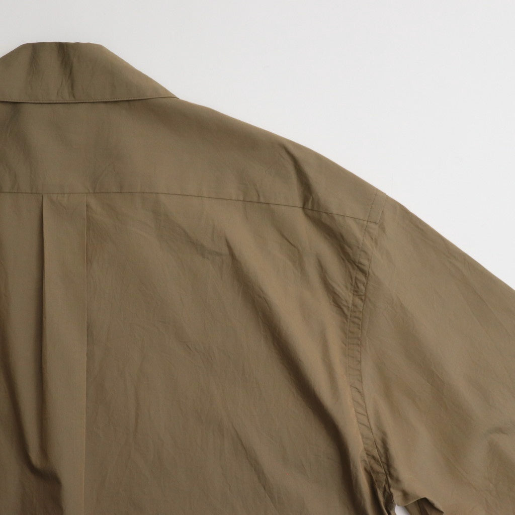 Chambray Open-Collar Shirt #OliveBeige [BHS25S021]
