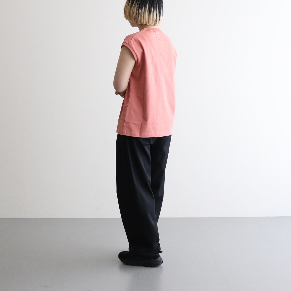 Cotton Jersey Sleeveless Tee #Pink Ginger [N25SH059]