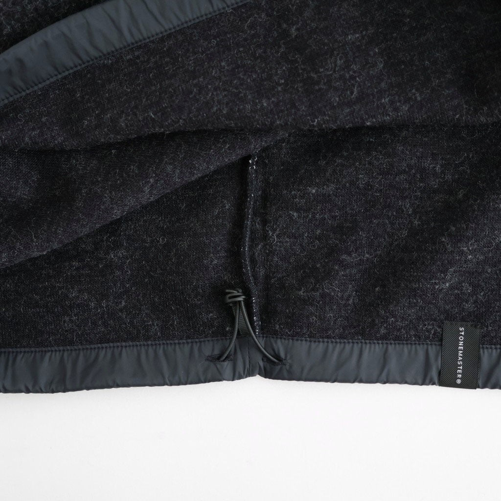 THERMAL FLEECE HALF ZIP TOP #CHARCOAL [SM62MC002]