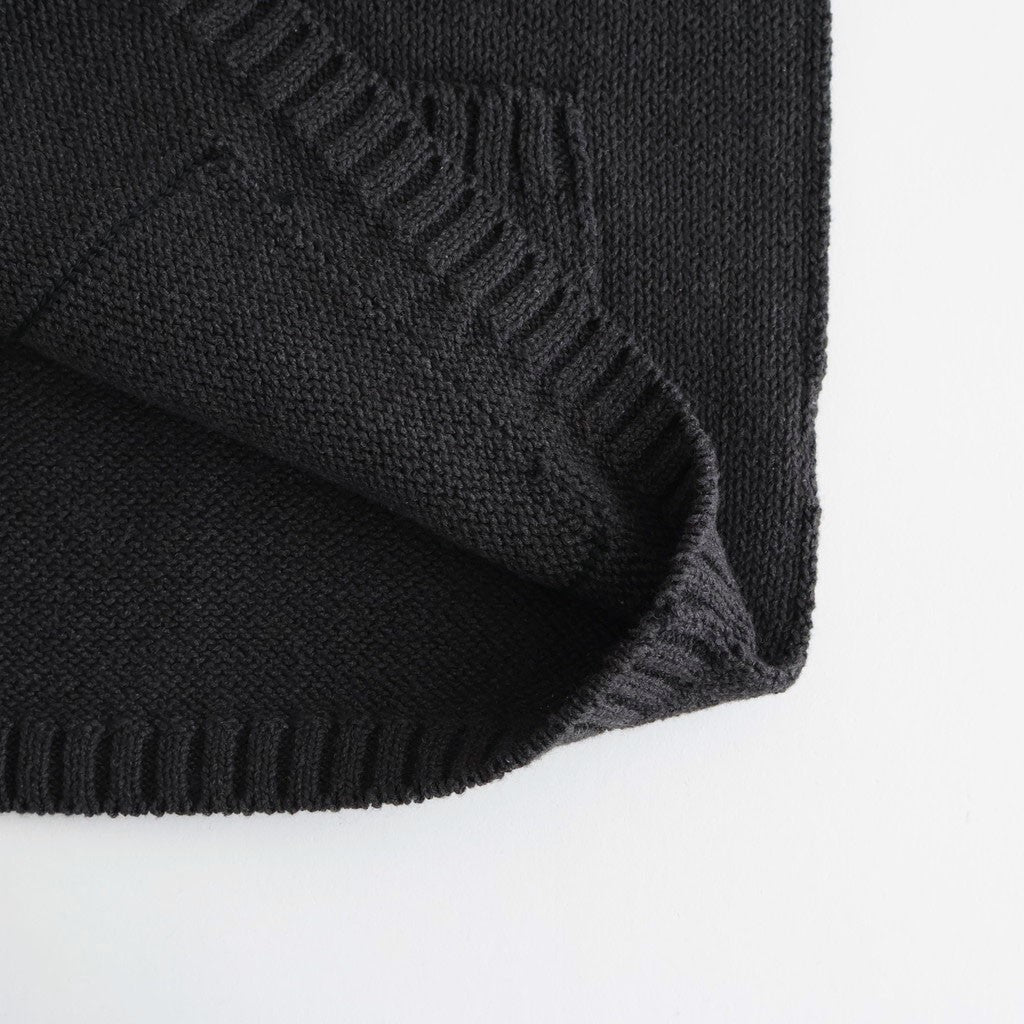 Cotton Fancy Yarn Crochet Collar Knit Jacket #Charcoal [NEP-SS2628]