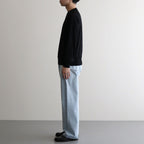 Wool Cashmere Silk Knit Crew Neck #Black [BHS24F021]