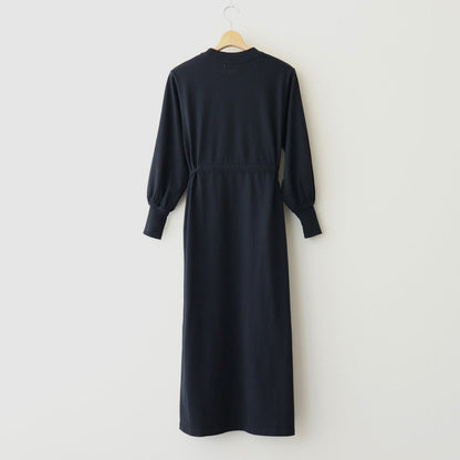 Co/Silk Nep Volume Sleeve Dress #BlackNavy [BHSW24F11]