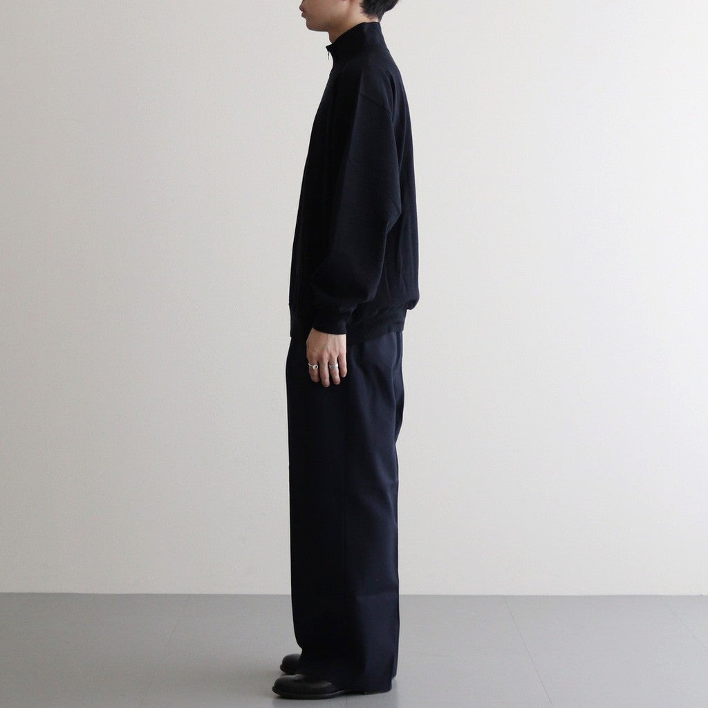 Co/Silk Nep Harf-Zip #BlackNavy [BHS24F038Si] – Diffusion