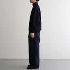 Co/Silk Nep Harf-Zip #BlackNavy [BHS24F038Si]