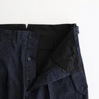 DOUBLE-PLEATED SMARTY TROUSER #INDIGO DENIM [251OJ-PT02]