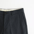 FLAT FRONT WIDE TROUSERS #CHARCOAL [A26C07PT03C]
