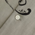 ORIGINAL PRINTED OPEN COLLAR SHIRTS (Animal Drawing) Short-sleeve #CELADONN [251OJ-SH22]