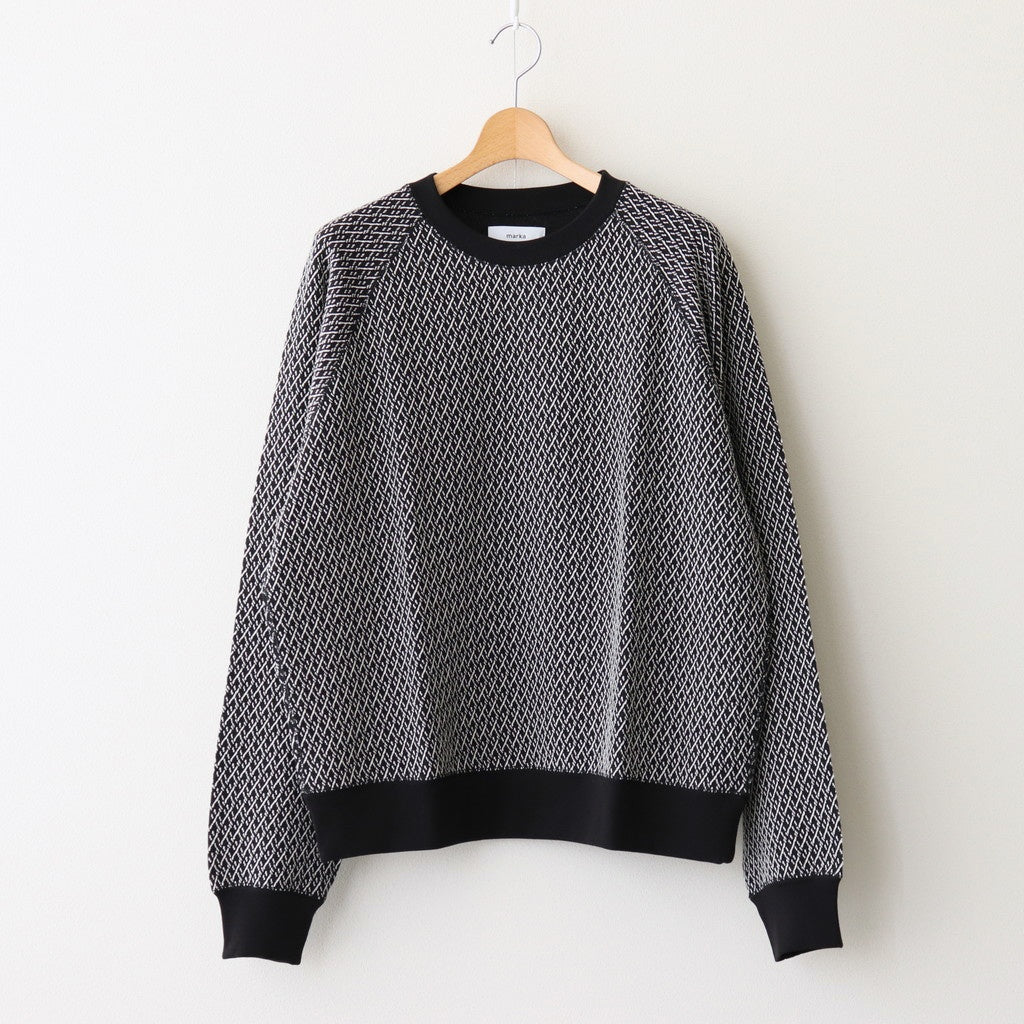 RAGLAN CREW NECK #BLACK×IVORY [M25C15CS02C]