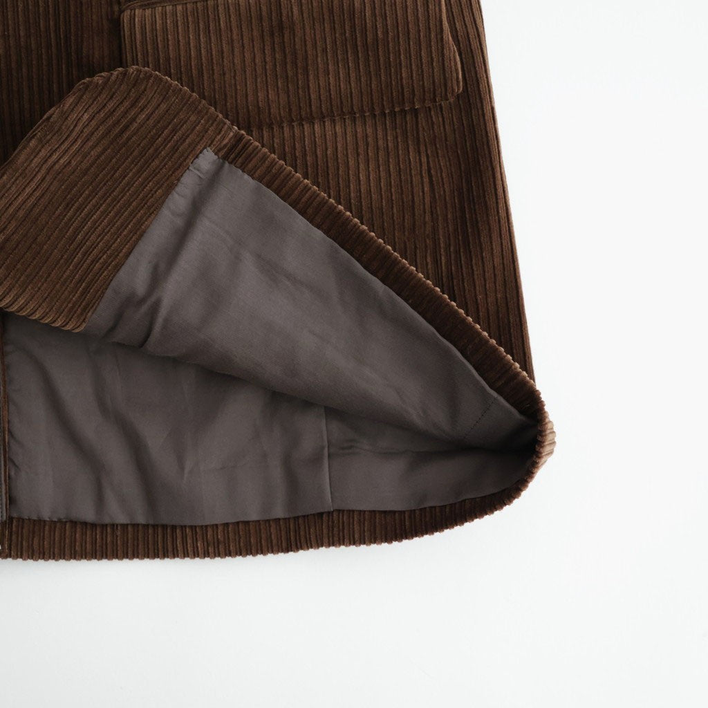 MIXED-WALE CORDUROY TAILORED JACKET #BROWN [26W-BIS-JK11]