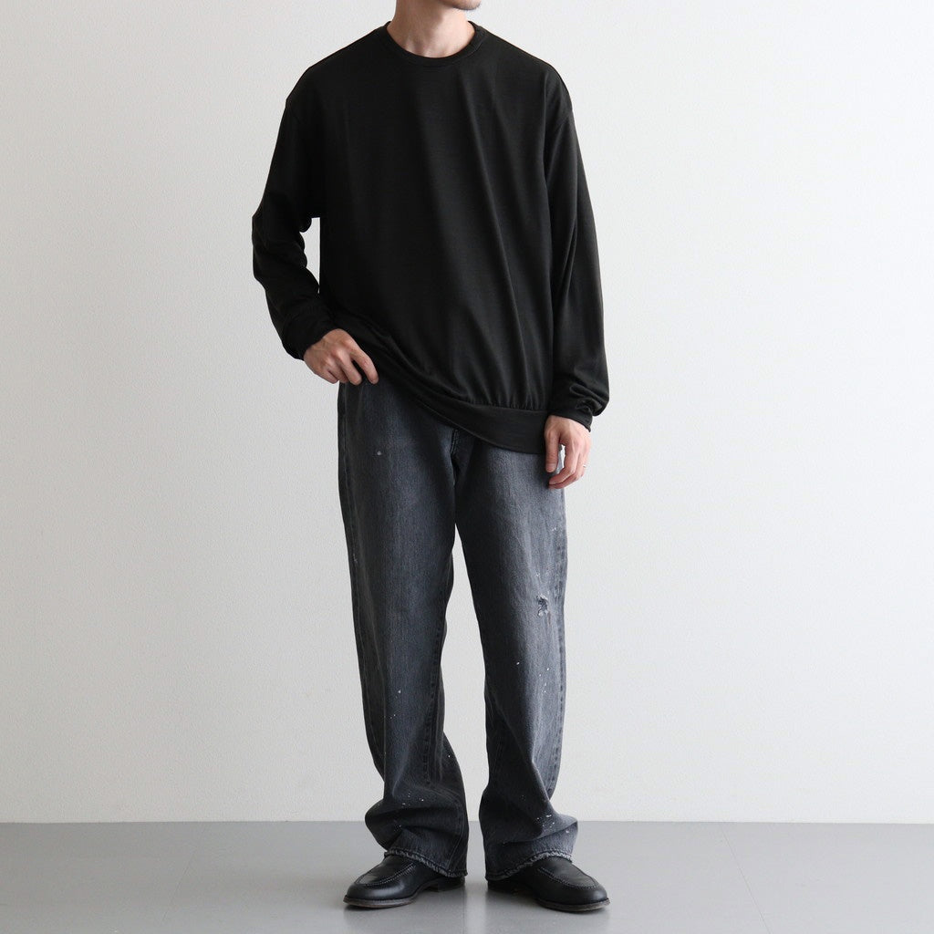 USED-FINISHED 13.5oz STRAIGHT DENIM #020 CHARCOAL [17062 40027]