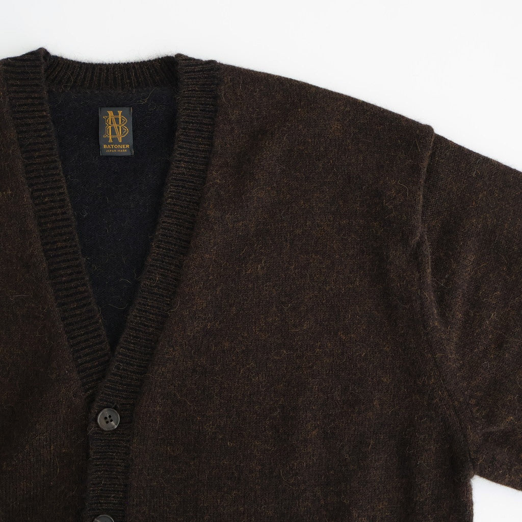 BABY ALPACA KURUMI TENJIKU V CARDIGAN #BROWN [BN-25FM-059]