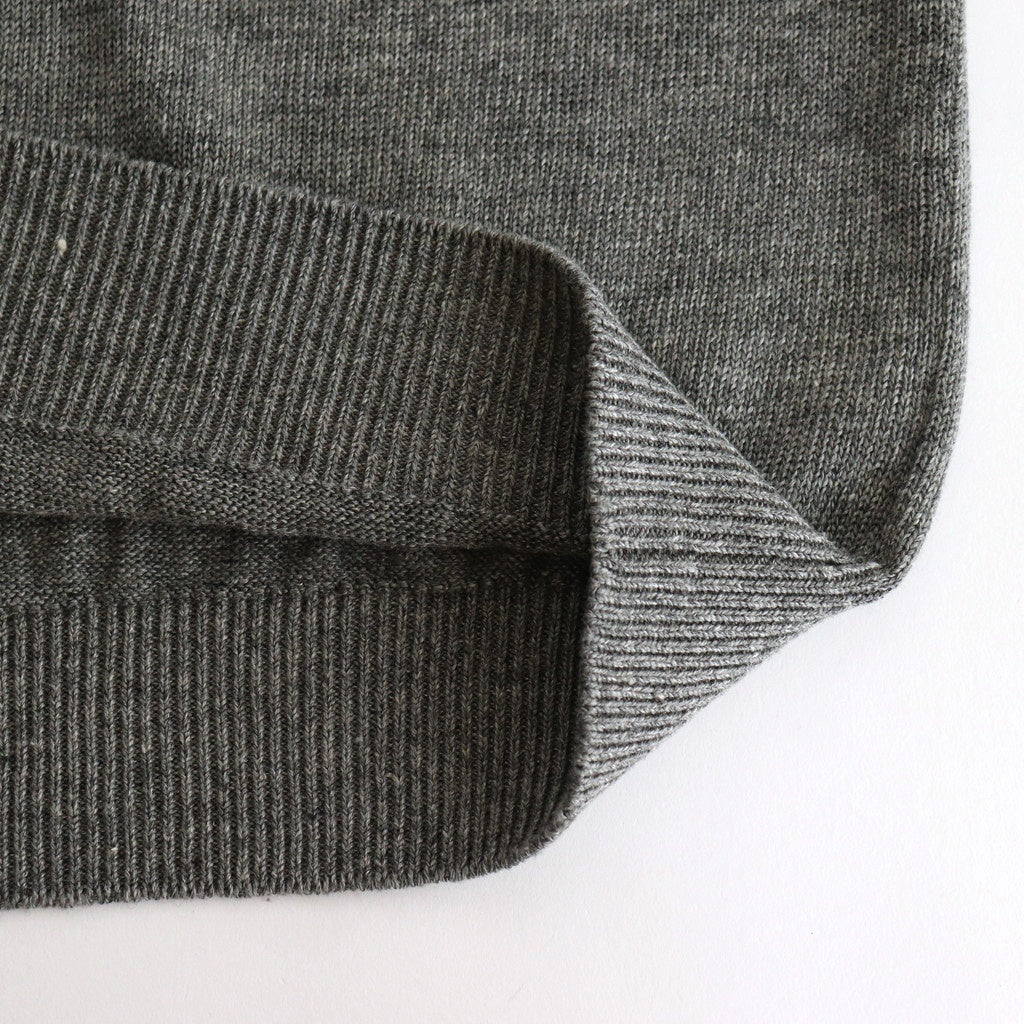 WASHED HIGH COUNT LINEN POLO #GRAY [BN-25SM-023]