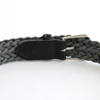 LEATHER MESH BELT #BLACK [PMAT-AC07]