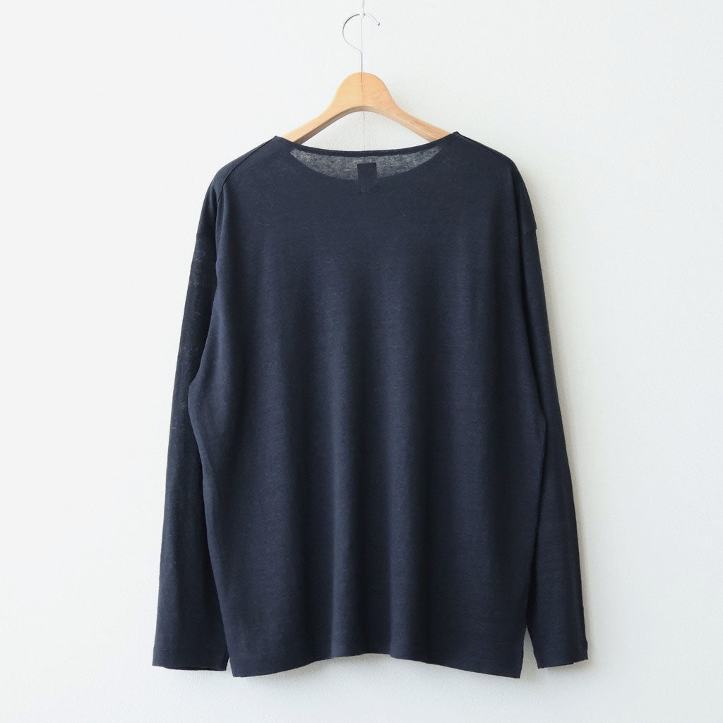 NORMANDY LINEN BASQUE SHIRT #NAVY [BN-26SM-072]
