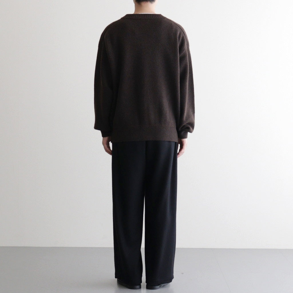 Yak Washi V-neck #Brown×Navy [NEP-AW2518UNI]