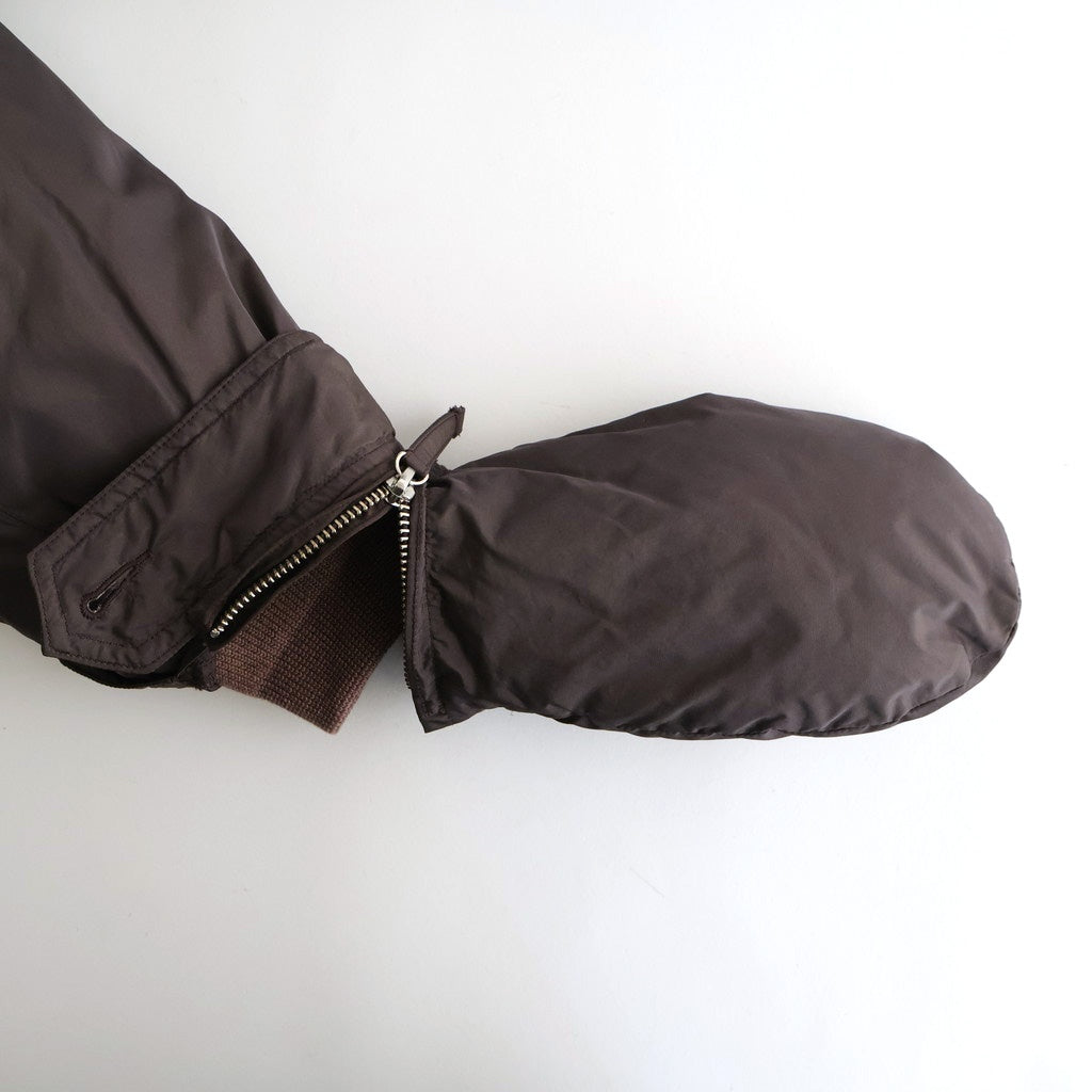 HIGH-COUNT SILK MITTEN PUFF JACKET #WHISKY [252OJ-JK13]