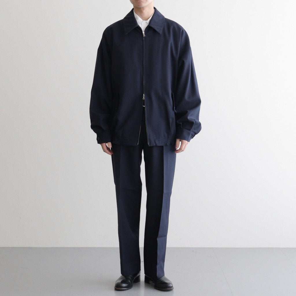 FLAT FRONT TROUSERS #NAVY [A23C-04PT01C] _ MARKAWARE | マーカ
