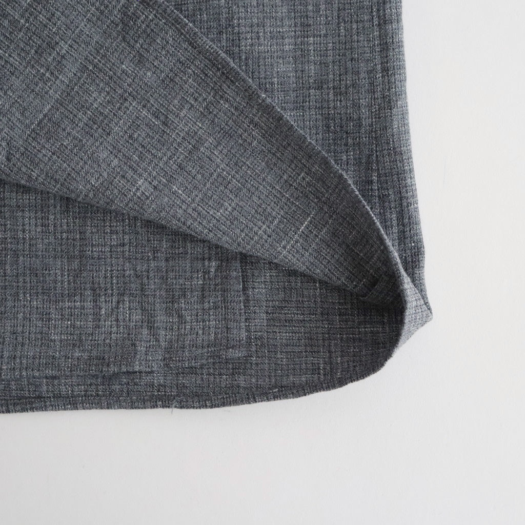 Mix Heather Cotton Wrap Belted Skirt #HeatherCharcoal [BHSW26S7HEG]