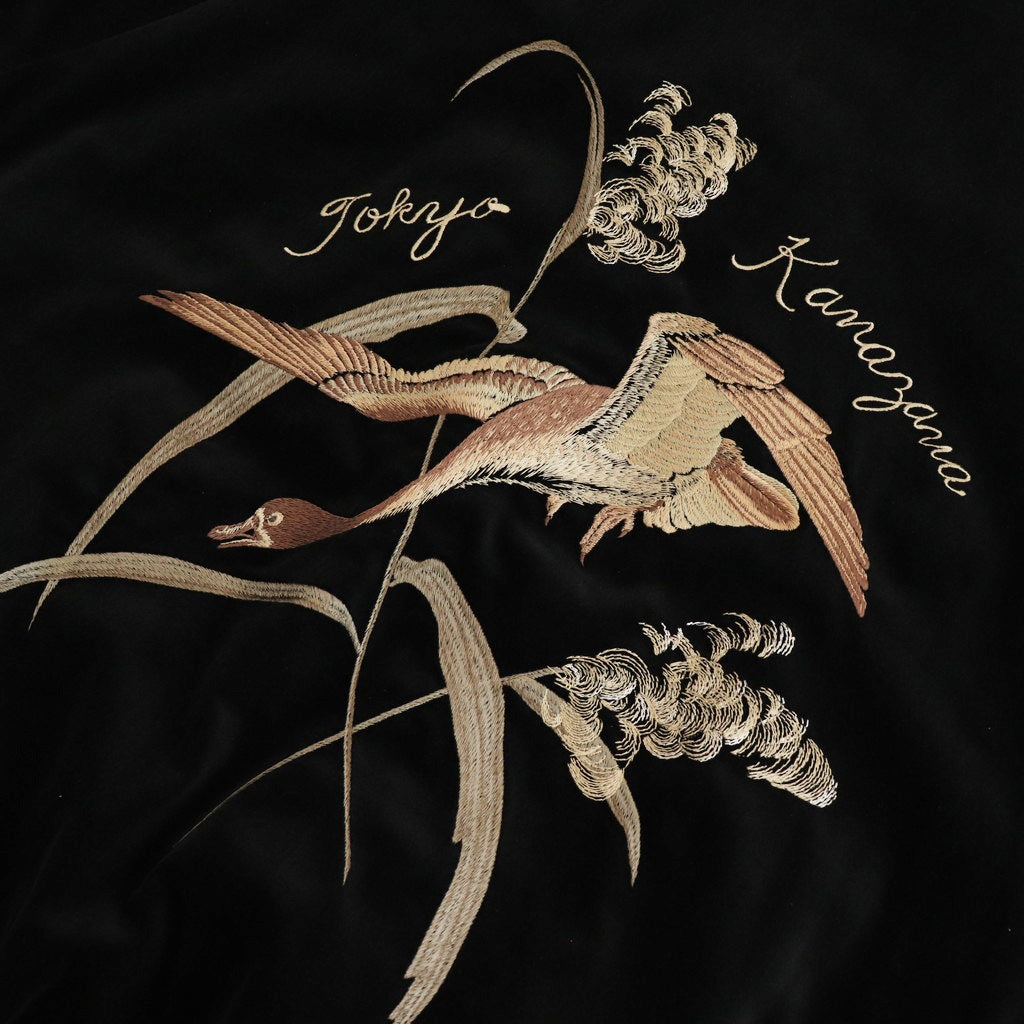 FADED VELVET SOUVENIR JACKET #GRAPHITE [242OJ-JK15]