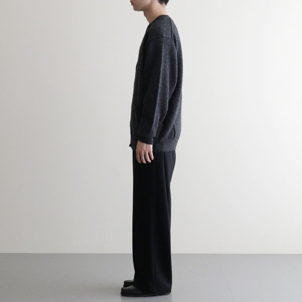 BABY ALPACA KURUMI TENJIKU V CARDIGAN #CHARCOAL [BN-25FM-059]