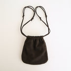 DRAWSTRING BAG #BROWN [BG-32-C-NUBCK-4]