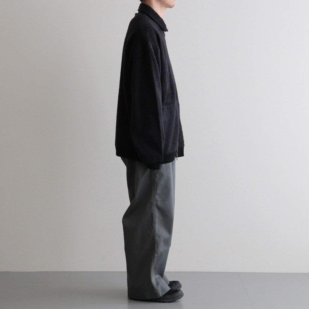 POLARTEC Wool Fleece Sweater Jacket #Black [N25FA051]