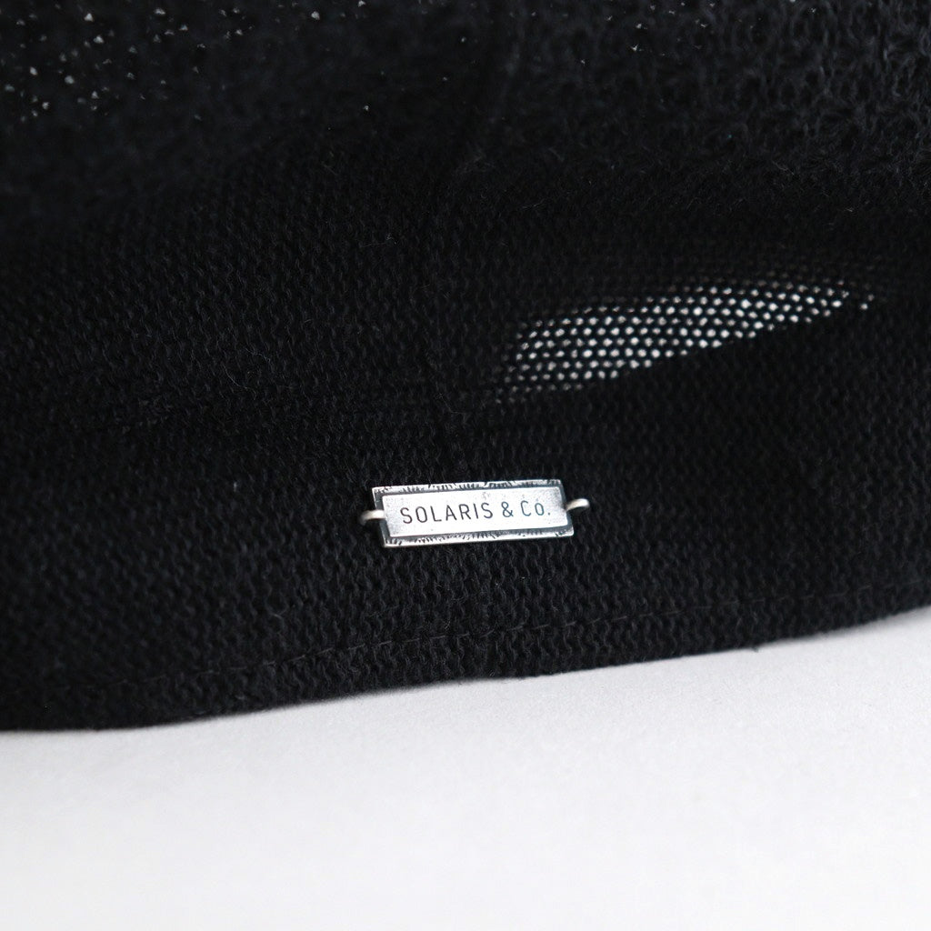 COTTON LINEN HUNTHING CAP - GENTLEMAN #BLACK [V01015]