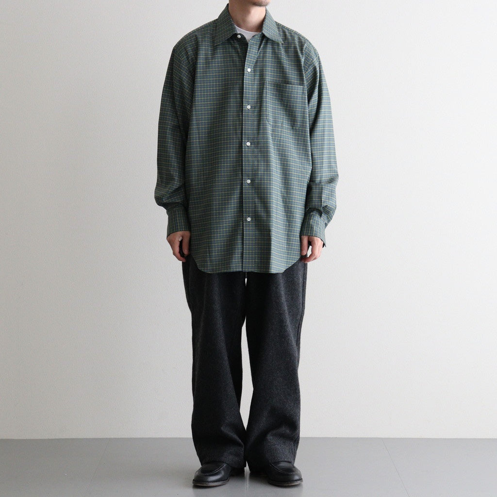 REGULAR FIT DRESS SHIRT #GREEN CHECK [A26C11SH01C]