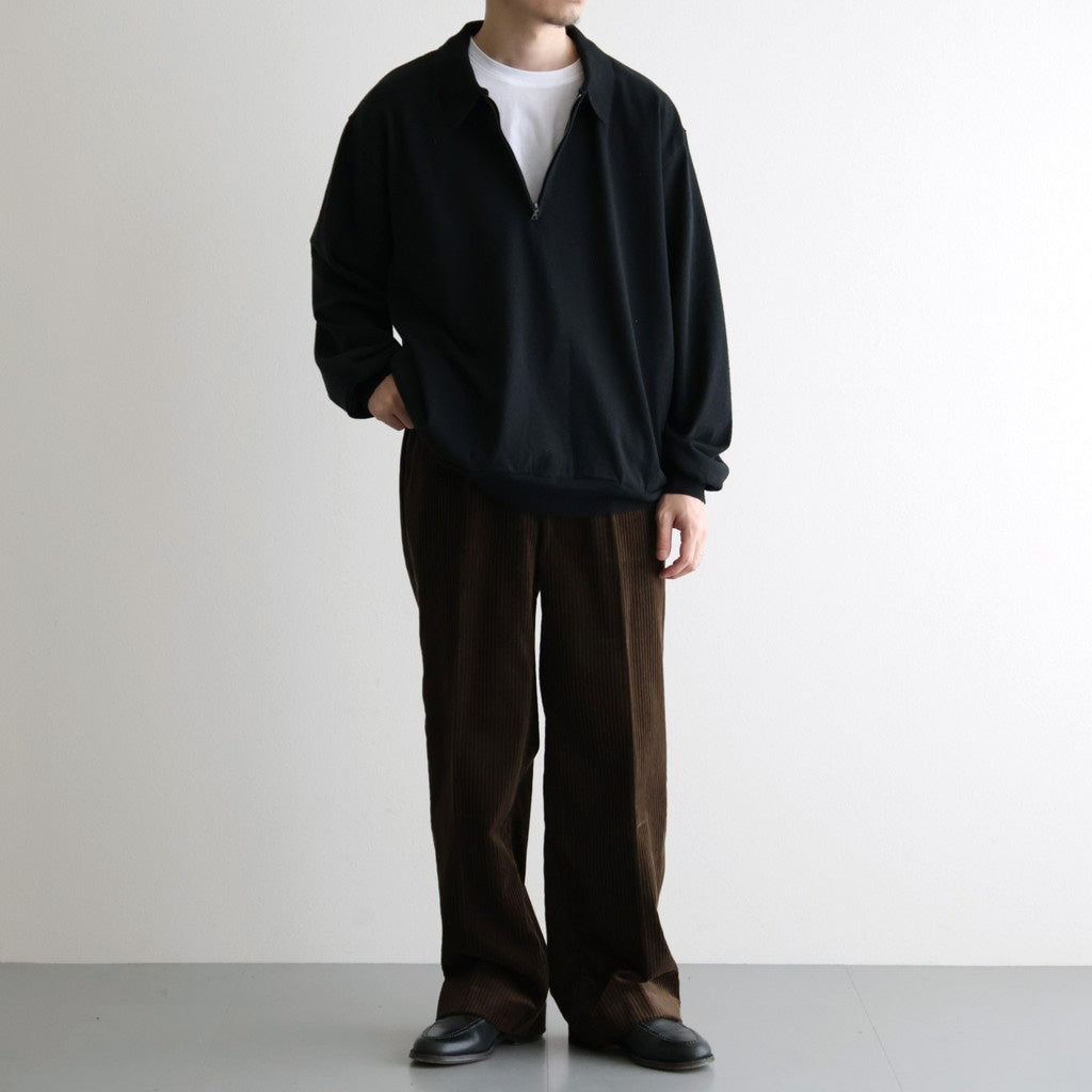 Co/Silk Nep Harf-zip P/O #Black [BHS25S037F26]