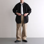 BAND COLLAR DRESS SHIRT #CHARCOAL [PM-LS02]