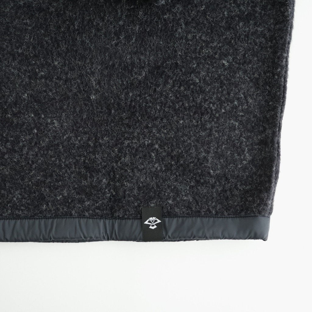 THERMAL FLEECE HALF ZIP TOP #CHARCOAL [SM62MC002]