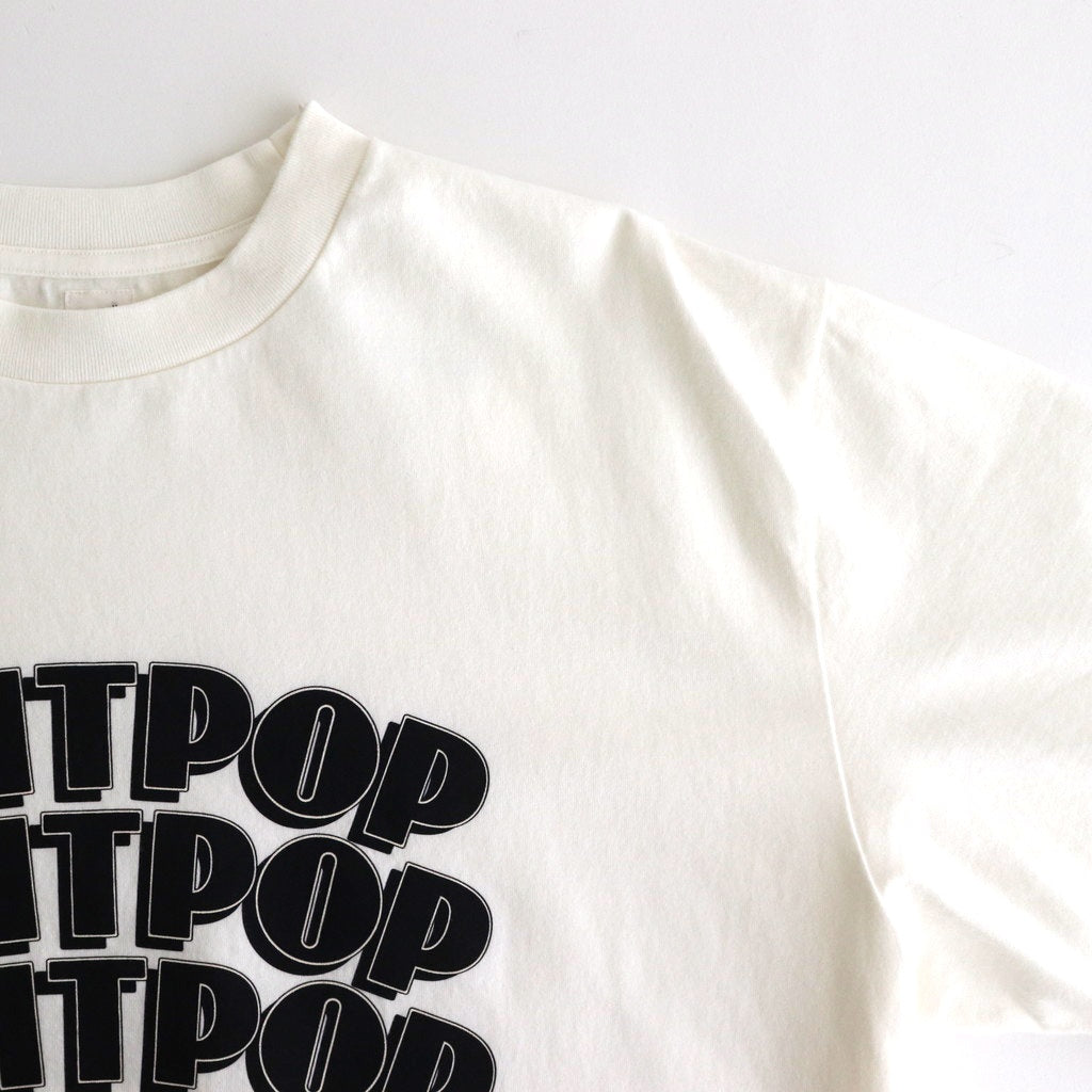 BRITPOP Print Tee WIDE #White×Black-PT [bROOTS25S34A]