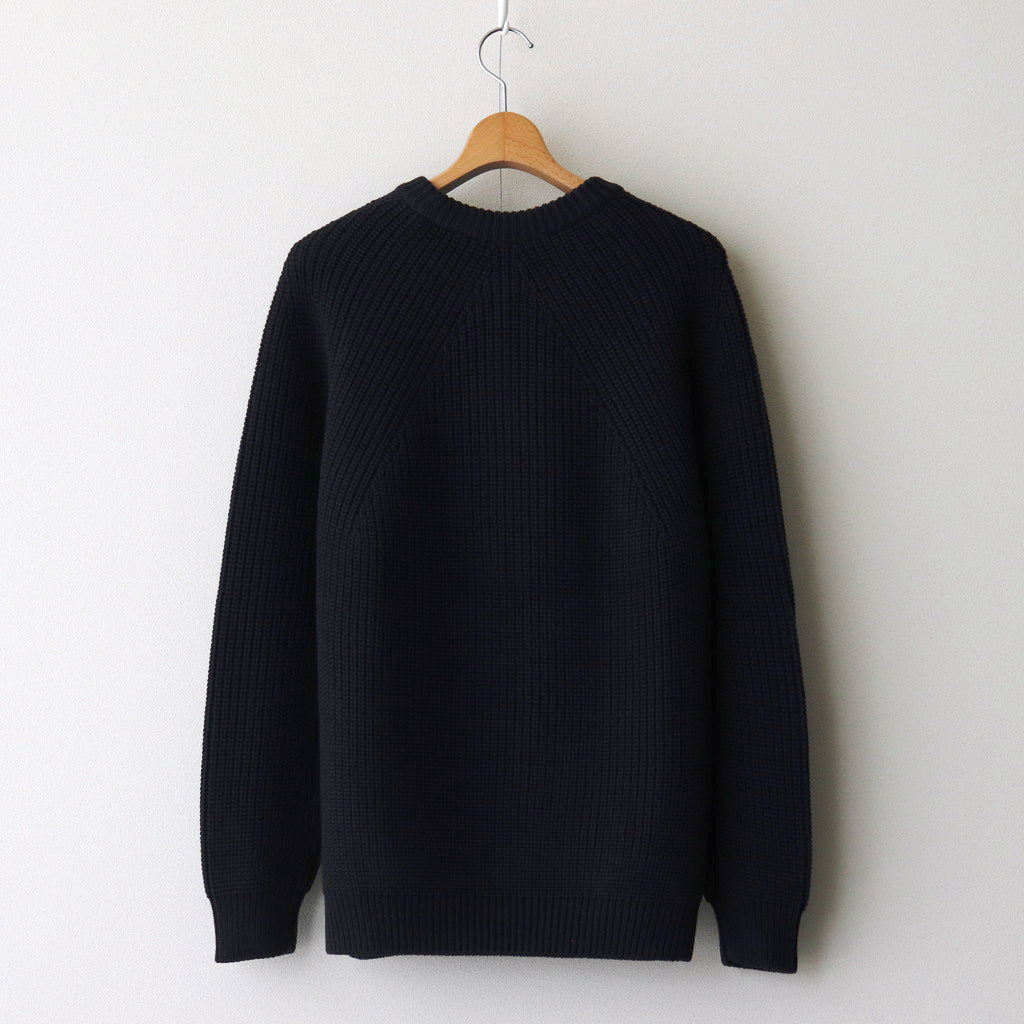 SIGNATURE CREW NECK #NAVY [BN-24FM-037]