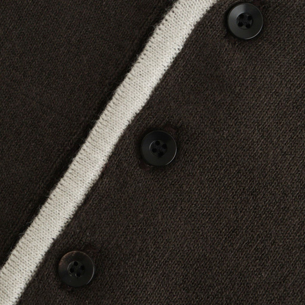 Cotton Silk Henleyneck #Charcoal [NEP-SS2627]