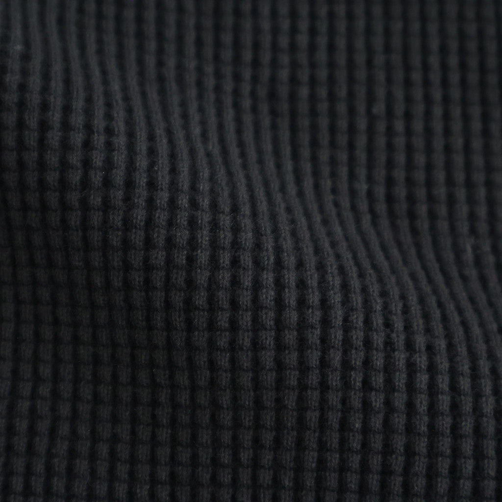 HEAVY WAFFLE TOP #INK BLACK [PMAU-CL01]