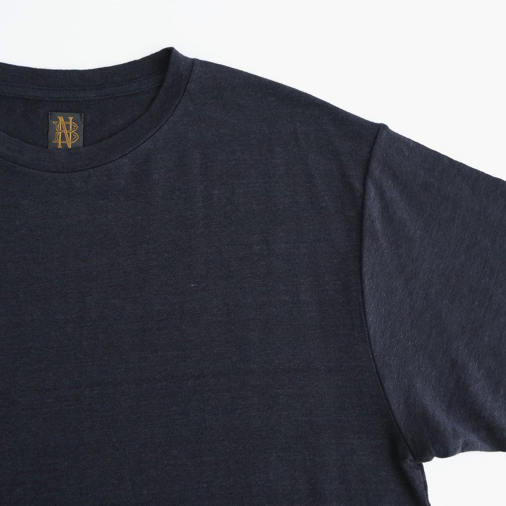 NORMANDY LINEN T-SHIRT #NAVY [BN-26SM-071]