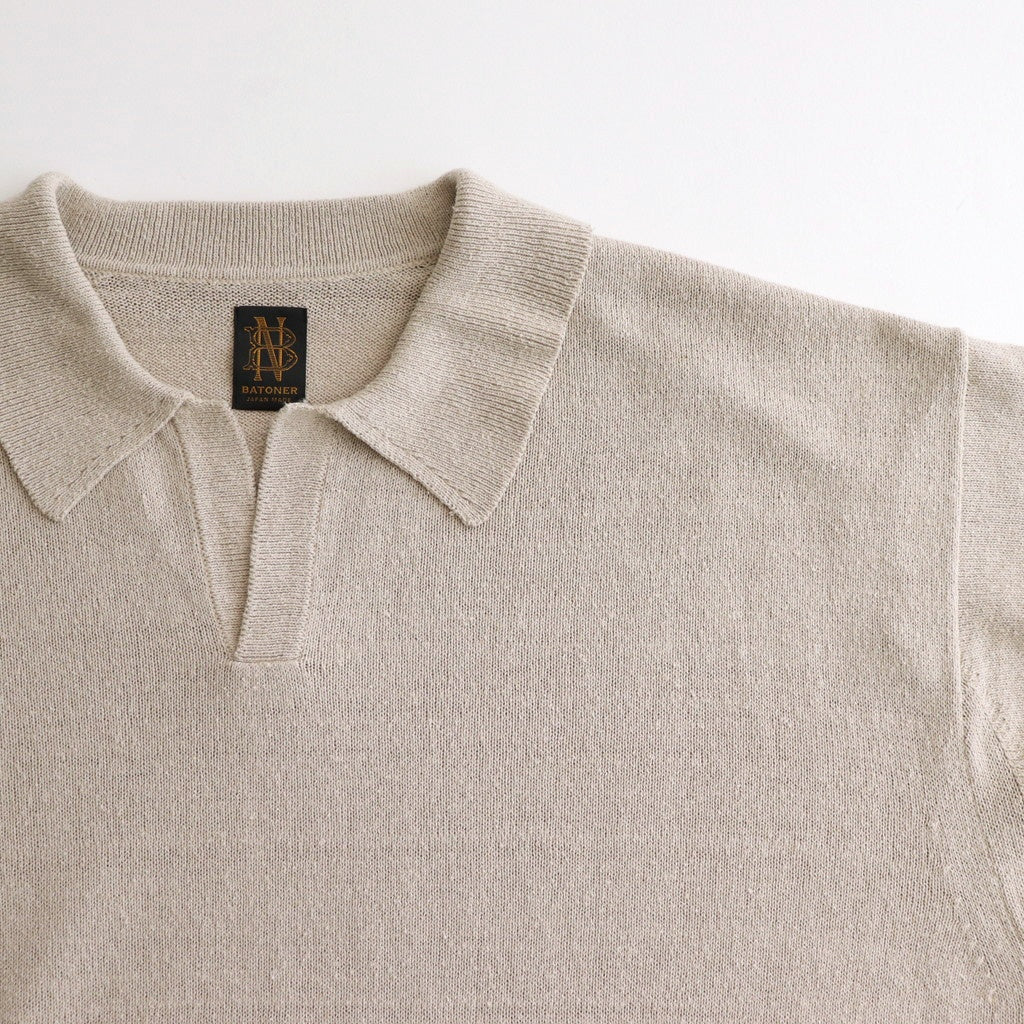 SILK POLO SKIPPER #IVORY [BN-25SM-037]