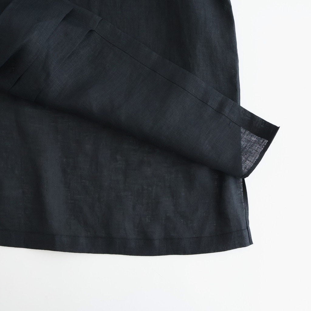 NEW OPEN COLLAR S/S SHIRT #BLACK [A26B05SH01B]