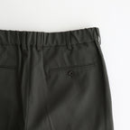 CLASSIC FIT DOUBLE PLEATED TROUSERS #DARK OLIVE [A25A05PT01C]