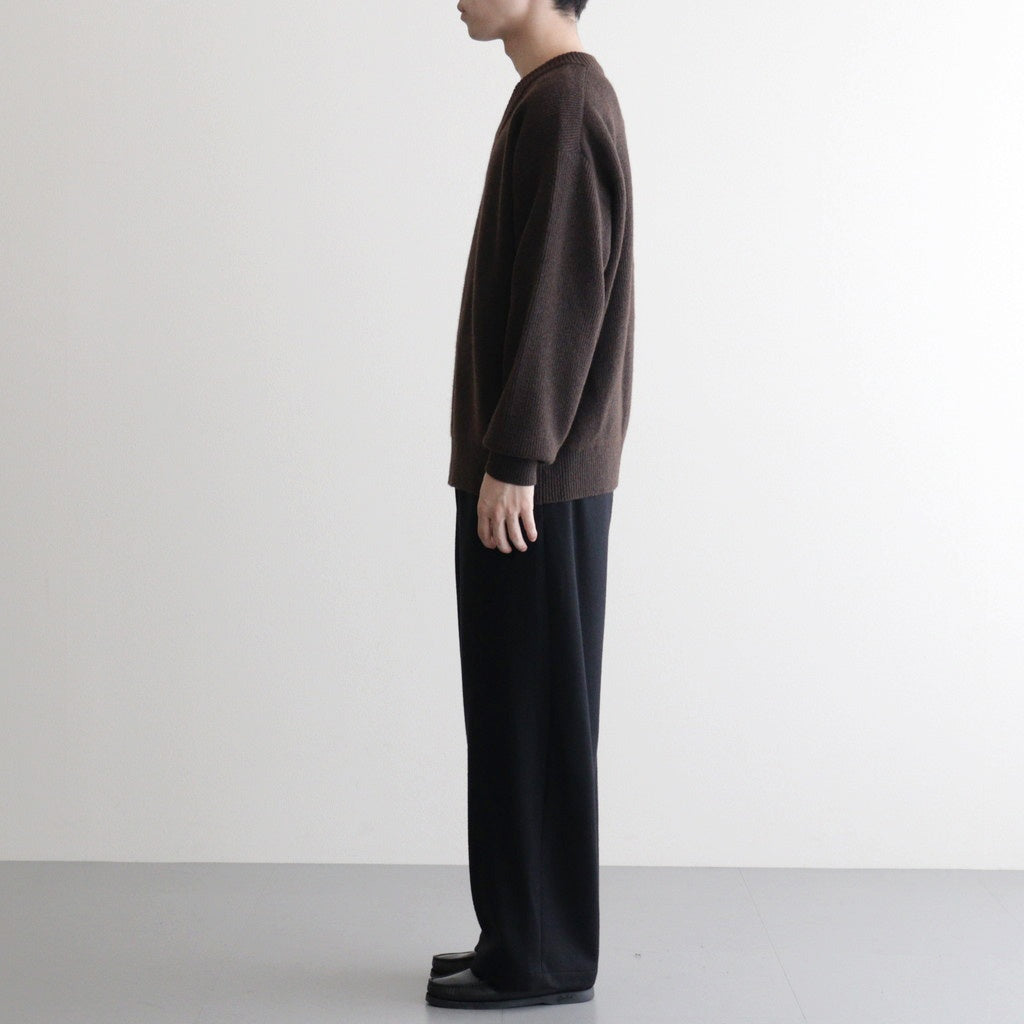 Yak Washi V-neck #Brown×Navy [NEP-AW2518UNI]