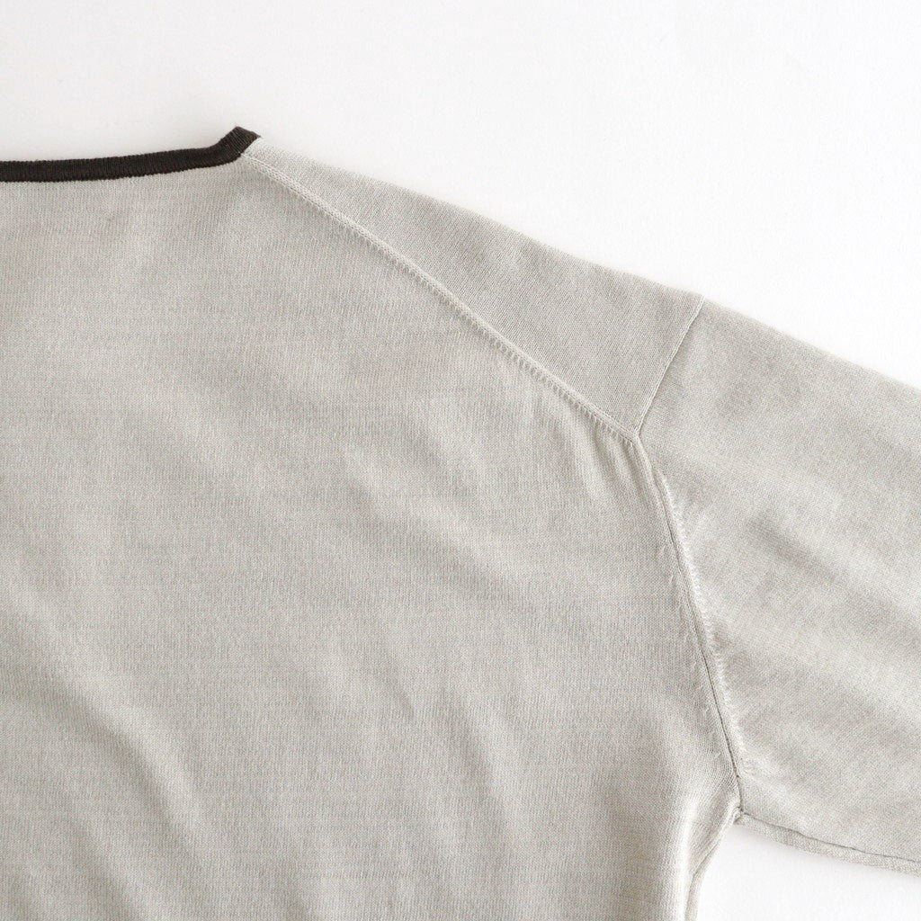 Cotton Silk Henleyneck #Silver Gray [NEP-SS2627]