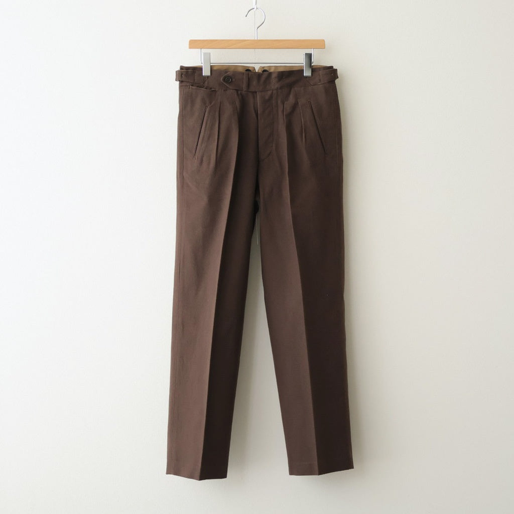 DOUBLE-PLEATED SMARTY TROUSER #WHISKY [252OJ-PT08]