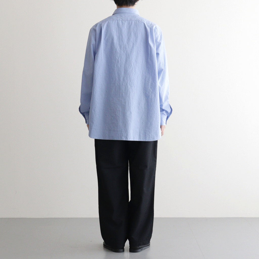 Regular Collar Wind Shirt #Sax [S26SG082]
