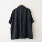 NEW OPEN COLLAR S/S SHIRT #BLACK [A26B05SH01B]