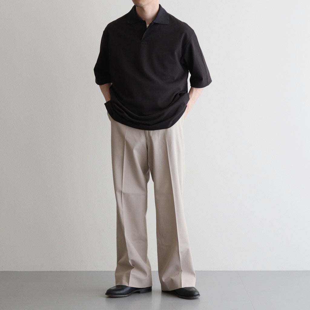 WIDE STRAIGHT TROUSERS #LIGHT GRAY [A25C04PT03C]
