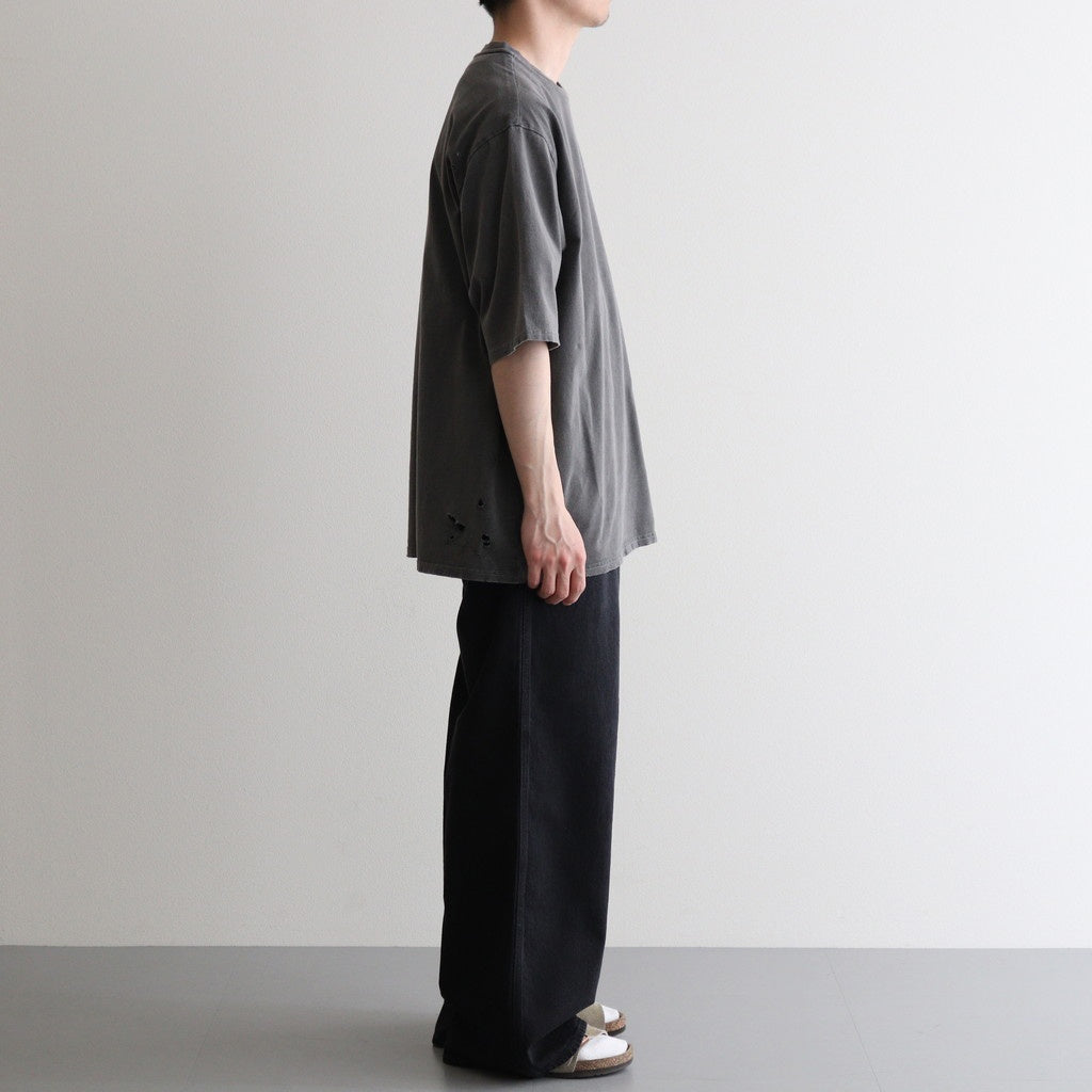 CREW NECK DAMAGED TEE #DAMAGED [M25B11CS01B]