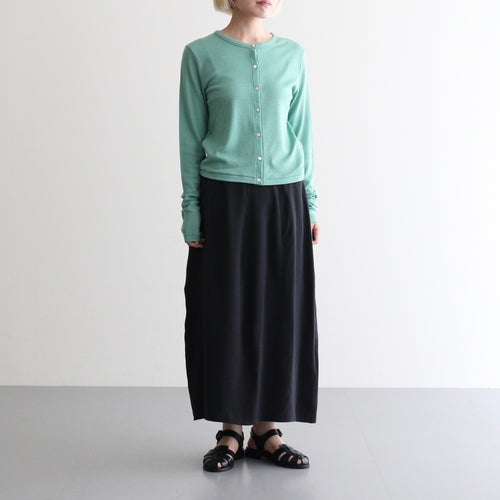 Wool Rib Cardigan #FadeGreen [BHSW24F13F26]